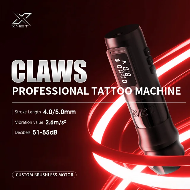 XNET Wireless Tattoo Machine Kit Claws 2025 Brushless Motor
