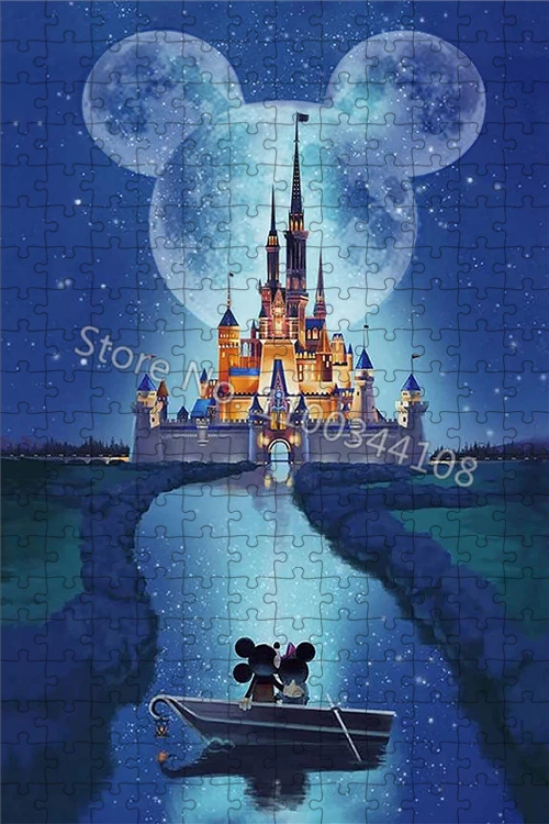 Disney castelo fogos de artifício fantasia paisagem descompressão quebra- cabeças diy quebra-cabeça para adultos crianças brinquedos educativos  decoração - AliExpress