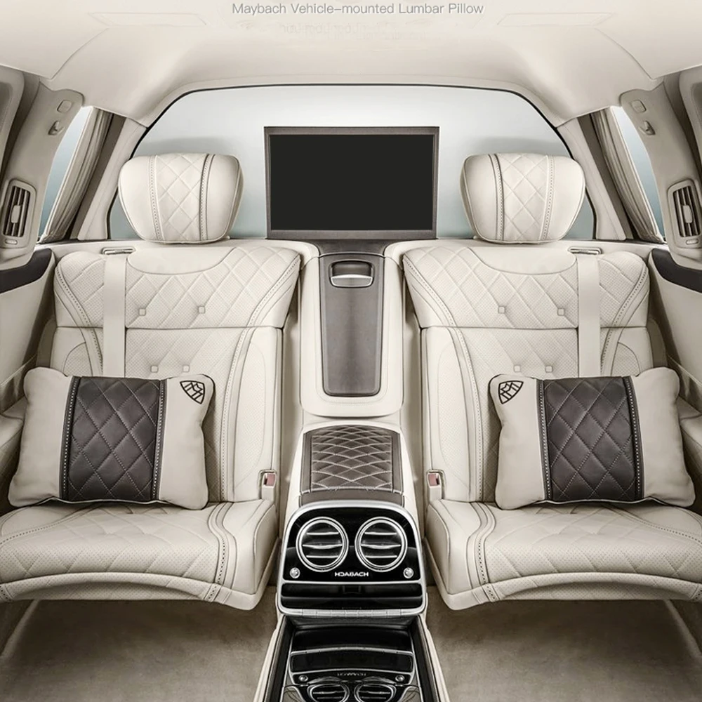 For Mercedes Maybach S Class Headrest NAPPA Leather Car Pillows Car