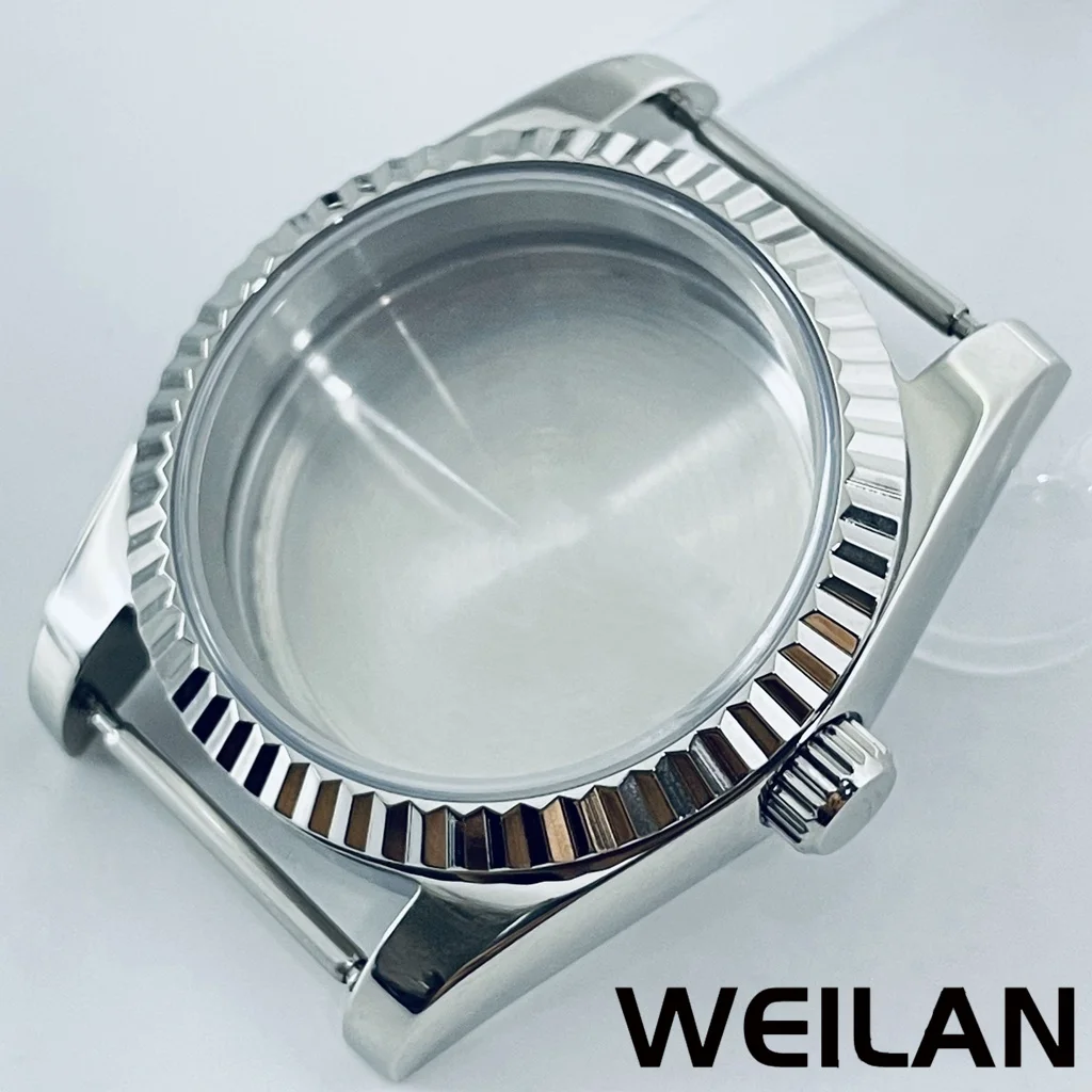Silver Waterproof Watch Case with Sapphire Crystal, 36mm/40mm