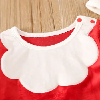 Infants Pants Girls Newborn Baby Christmas Outfit Infant Boys Girls Santa Romper Fleece Jumpsuit Xmas 1 Year Organic Clothes 5