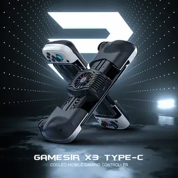 GameSir X3 Type C 게임 패드 PUBG 모바일 컨트롤러, 클라우드 게임용 냉각 팬 포함 Xbox 게임 패스 STADIA PlayStation New Arrival