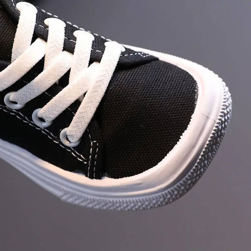 Children Sport Canvas Shoes Lace-up Girls Flat Boys Casual Shoes Kids Non-slip Comfort Sneakers Shoe Toddlers Tennis shoes - 3