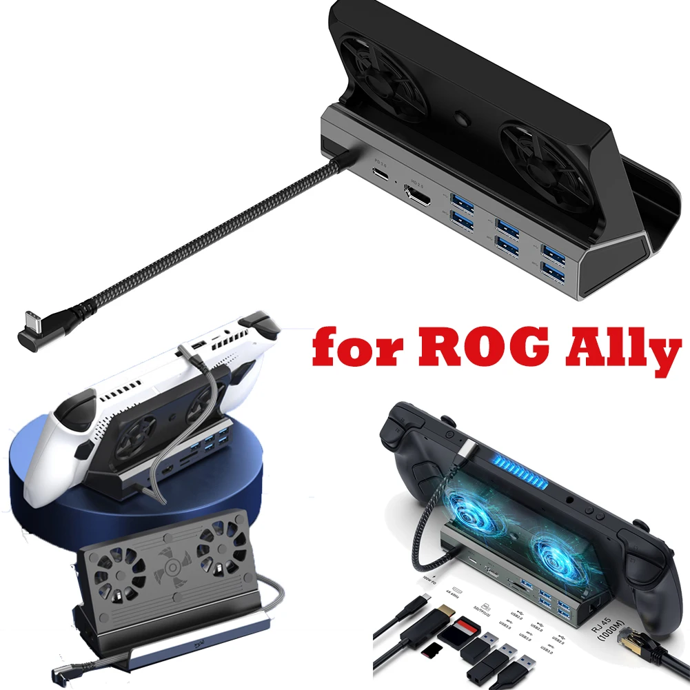 10 in 1 Docking Station for ASUS ROG Ally & Steam Deck