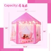 Princess Tent Girls Large Playhouse Kids Castle Play Tent Toy for Children Indoor and Outdoor Games 55'' x 53'' DxH 3