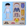 Wooden Children Dress-Up Puzzle,Boy And Girl Changing Clothes Jigsaw Puzzles, Toy For Kids 5