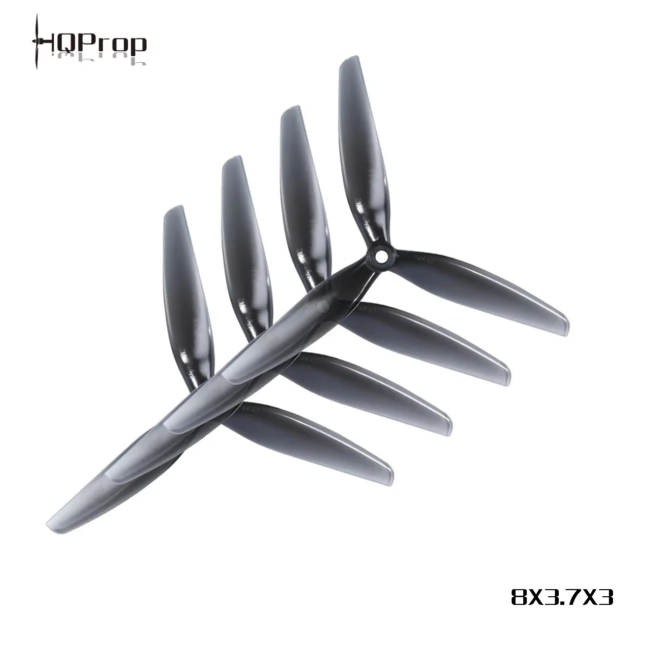 HQProp 8x3.7x3 Hélices 3 Pales 8 Pouces pour Drone FPV - Lot de 1/2/3/4 Paires