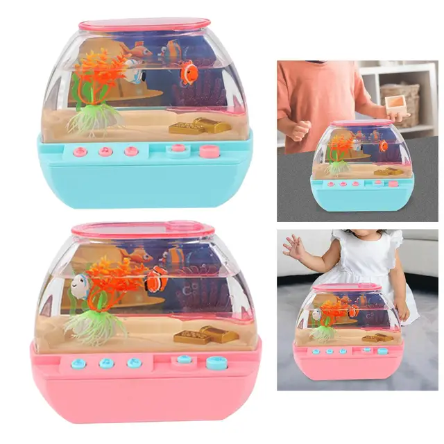 Artificial Fish Tank Accessory with Moving Fish Interactive Mini for Home 3