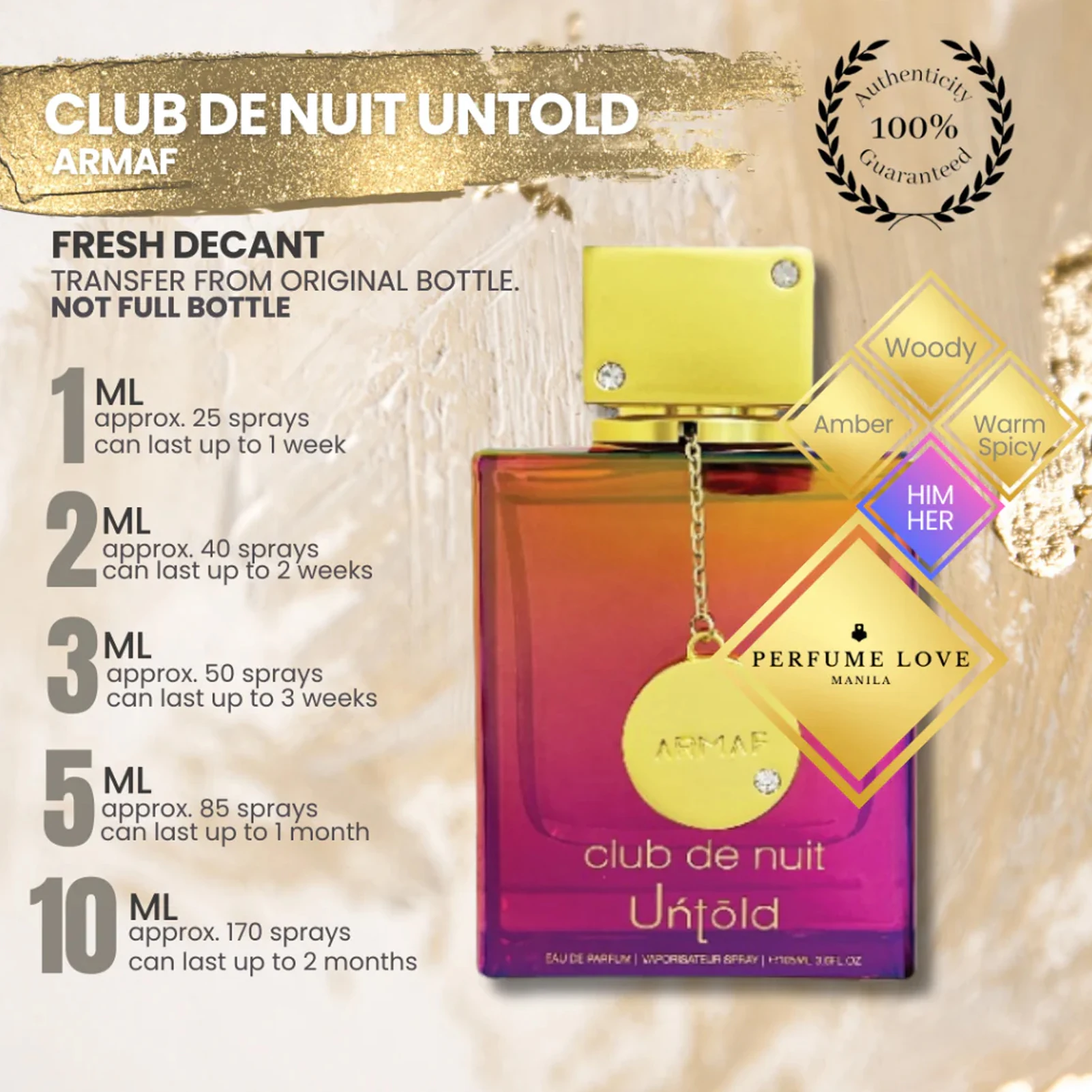 Armaf Club De Nuit Untold Eau De Parfum Spray (Unisex) 3.6 oz for Women 2