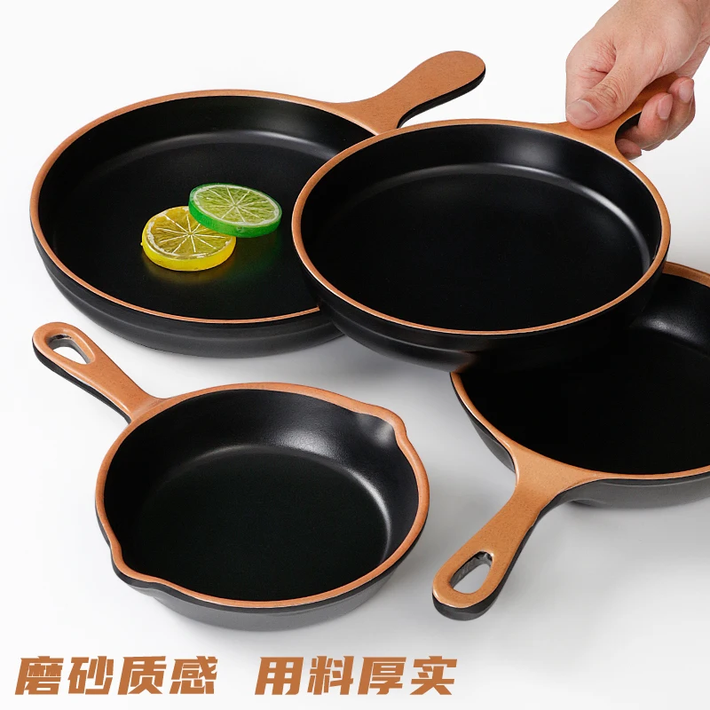 Plastic Tableware Plates Commercial Catering Restaurants Creative Dish Plates Plastic Handle
