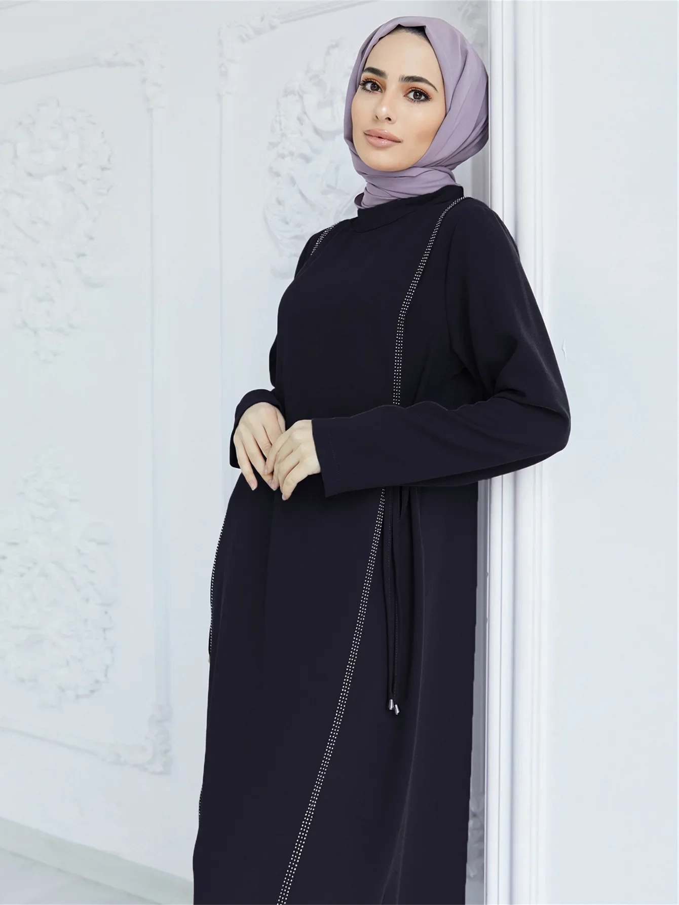 S89bbd5b8c2c34869a8f1d040663393e85 Eid Muslim Dress Women Abaya Kimono Kaftan Beading Hijab Dresses Jilbab Dubai Robe Khimar Dubai Islam Clothes Kebaya Abayas Mallzona