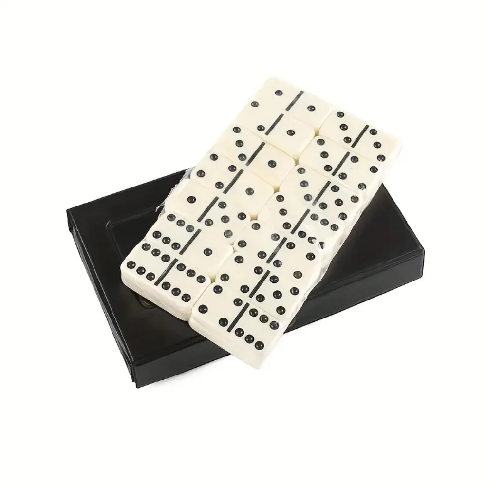 Double Six Domino Set 28PCS Entertainment Leisure Travel Fun Table Game Domino Toy Children's Puzzle Toy Gift