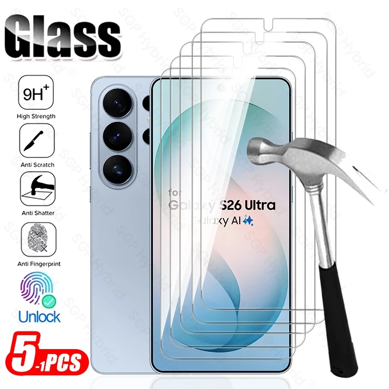Premium 9H Tempered Glass Screen Protector Film Cover - 5 Pack