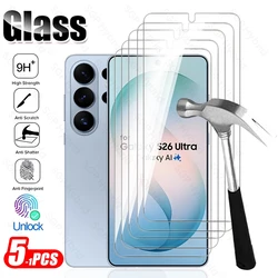Premium 9H Tempered Glass Screen Protector Film Cover - 5 Pack - Samsung S26 Plus (1Piece)