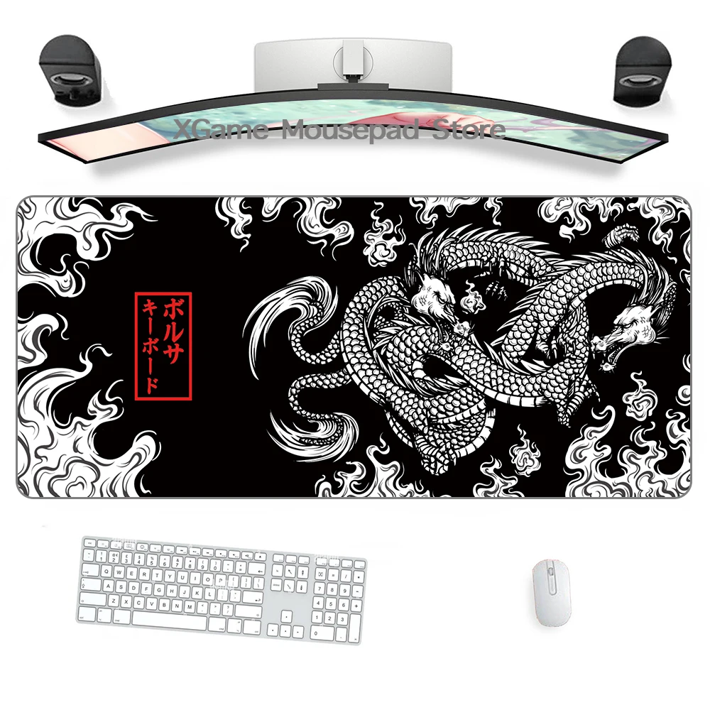 Grande Mouse Pad com Chinese Dragon Print Acessórios para Jogos Escritório Computador Teclado pc Gamer Laptop Desk Mat hd Xxl 100x50 - Imagem 4