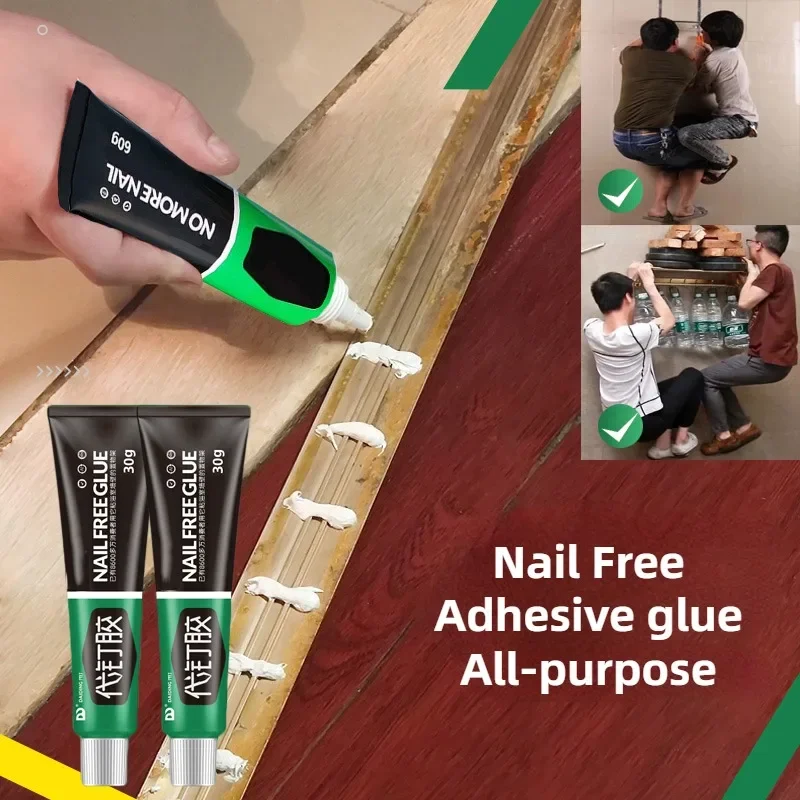 

20/30/60g All-purpose Glue Quick Drying Glue Strong Adhesive Sealant Nail Free Adhesive for Wall Kitchen Bathroom Hardware Glass