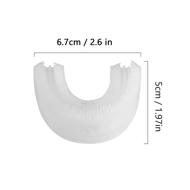 Toothbrush Head 1Pc U-Shape Toothbrush Head Whitening Toothbrush Replacement Head Tooth Whitening Silicone Soft Brush Heads For Adult and Chi