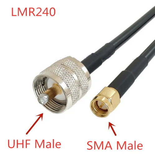 

Кабель LMR240, UHF, мужской, женский и мужской разъем SMA, мужской разъем с низкой потерей, коаксиальный кабель-Джампер RF 50-4