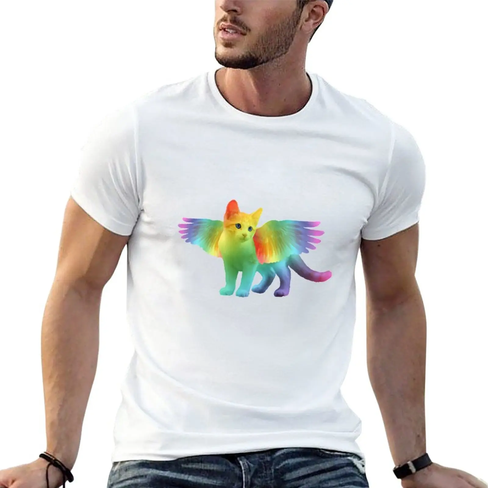 

New The Mythical Fairy Cat T-Shirt customized t shirts graphic t shirt Short sleeve mens funny t shirts