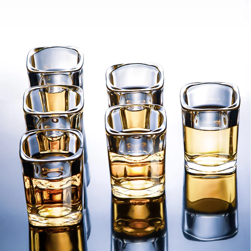 White Wine Glass Cup Shot Glass Set Thicken Borosilicate Spirit Party Bar KTV Shot Glasses Drinkware Set Whisky Cups wine cup wine glass spirits cup drinking glasses