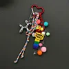 Ins Rainbow Beads Novel Personalized Hanging Chain Car Phone Case Key Bag Pendant for Men and Women Hanging Chain Decorative 2