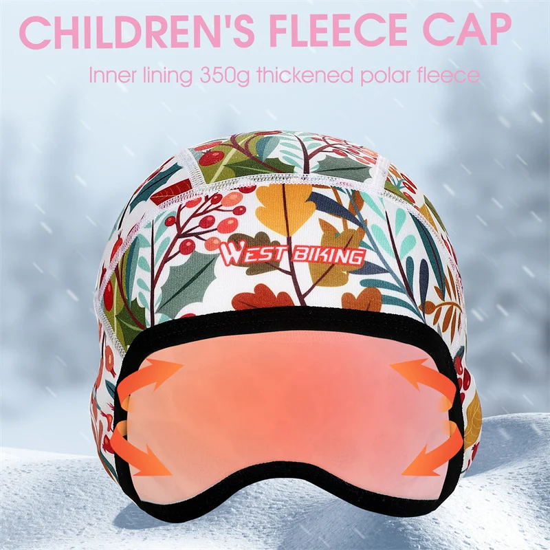 ICOCOPRO Winterfietsmuts voor kinderen | Wintermuts onder fietshelm | Sportmuts onder helm | Warme fietscap winddicht | Fietsmuts hardloopmuts kinderen uniseks voor alle outdoor activiteiten, 2, 52.0