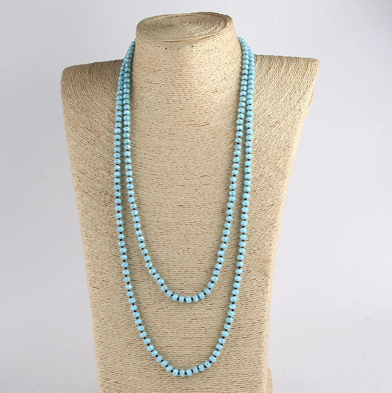 Collana Girocollo Multistrato Boho Con Perle E Cristalli | Oro | Pendente Quadrato Verde/Blu | Gioielli Statement Donna - 3