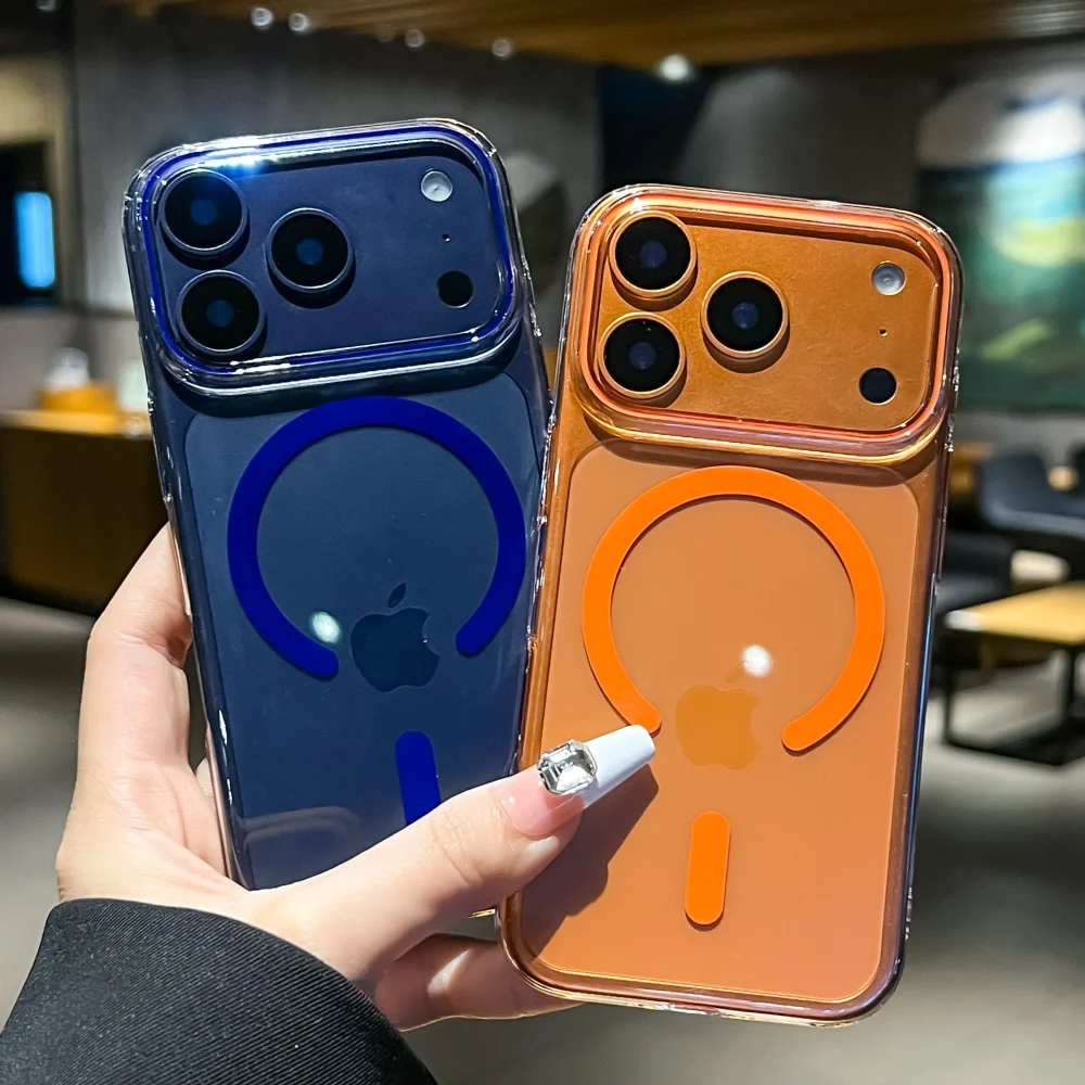 Luxury Transparent Magnetic Hard Case - Ultra Slim Clear Shockproof Back Cover