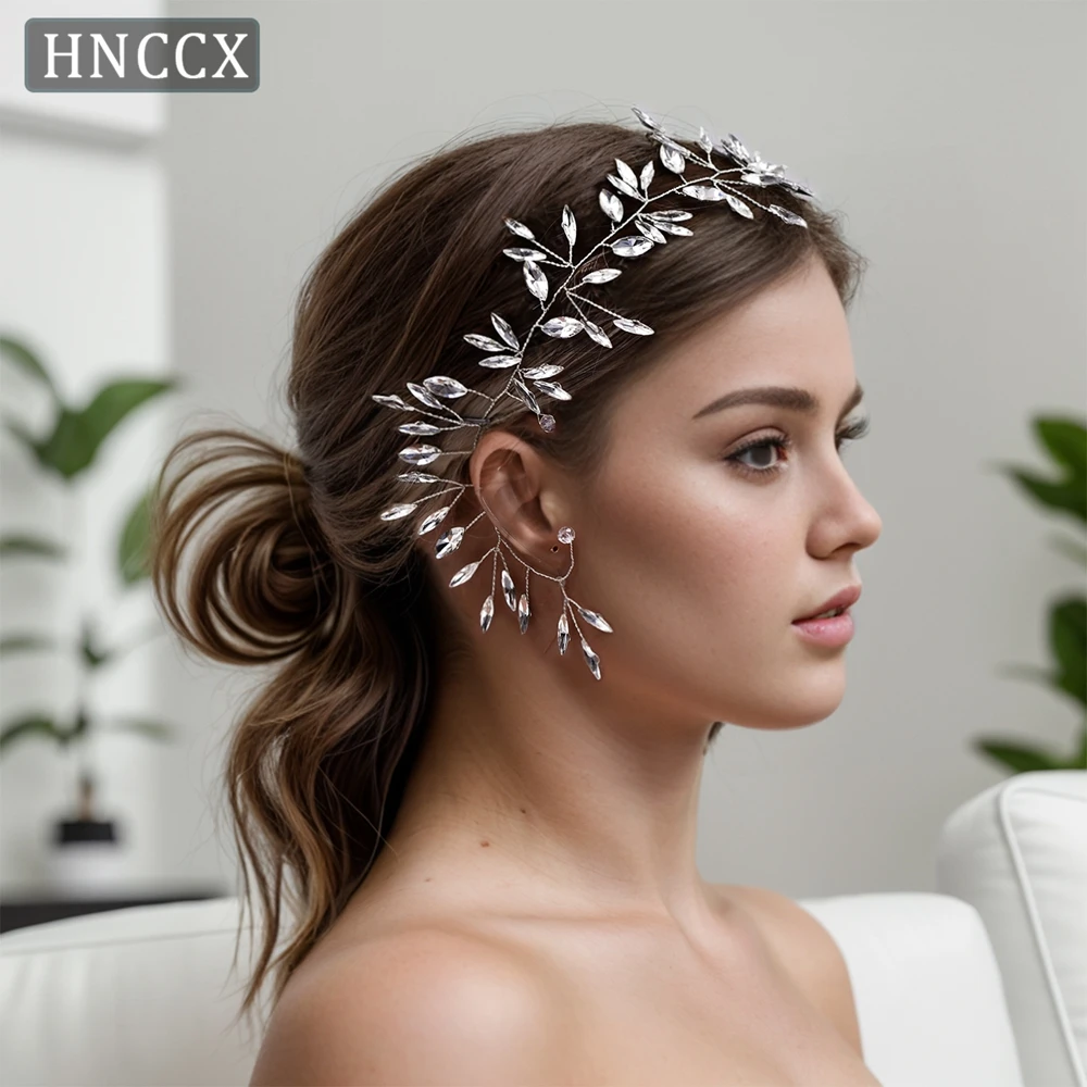 

HNCCX Wedding Bridal Hair Accessories for Party Hairband Rhinestone Hair Vine Handmade Hair Tiara Prom Hair Ornaments CP526