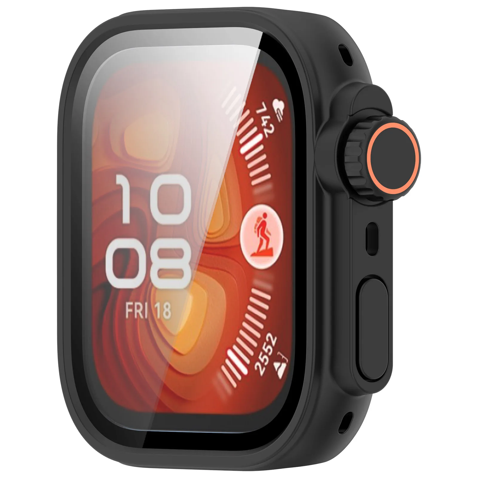 2-in-1 Integrated Watch Case with Tempered Glass Screen Protector