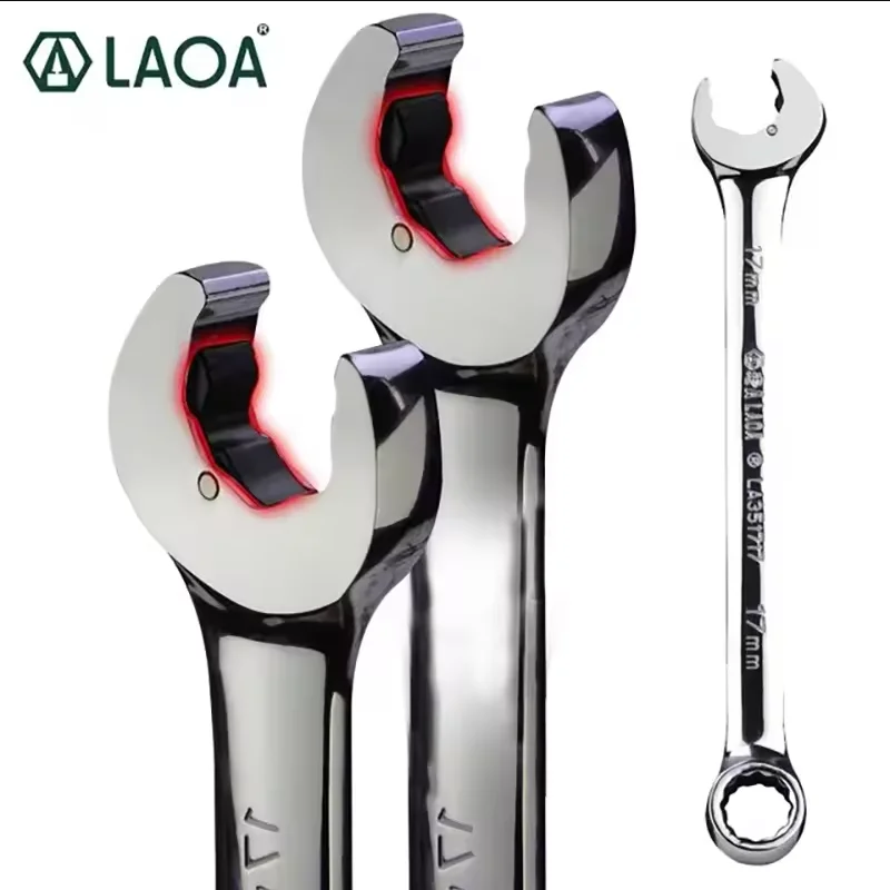 LAOA 8-27mm Doppelfunktions-Ratschenschlüssel Kombinations-Ratschensteckschlüssel Universalschlüssel Fahrrad- und Auto-Reparatur-Handwerkzeug – Detail 2