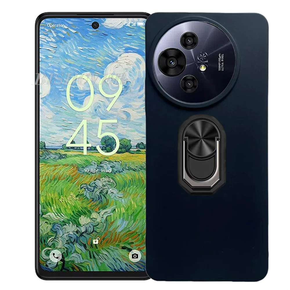 Enhanced Product Title: Premium Phone Case with Back Ring Holder Bracket - Soft TPU Silicone Cover