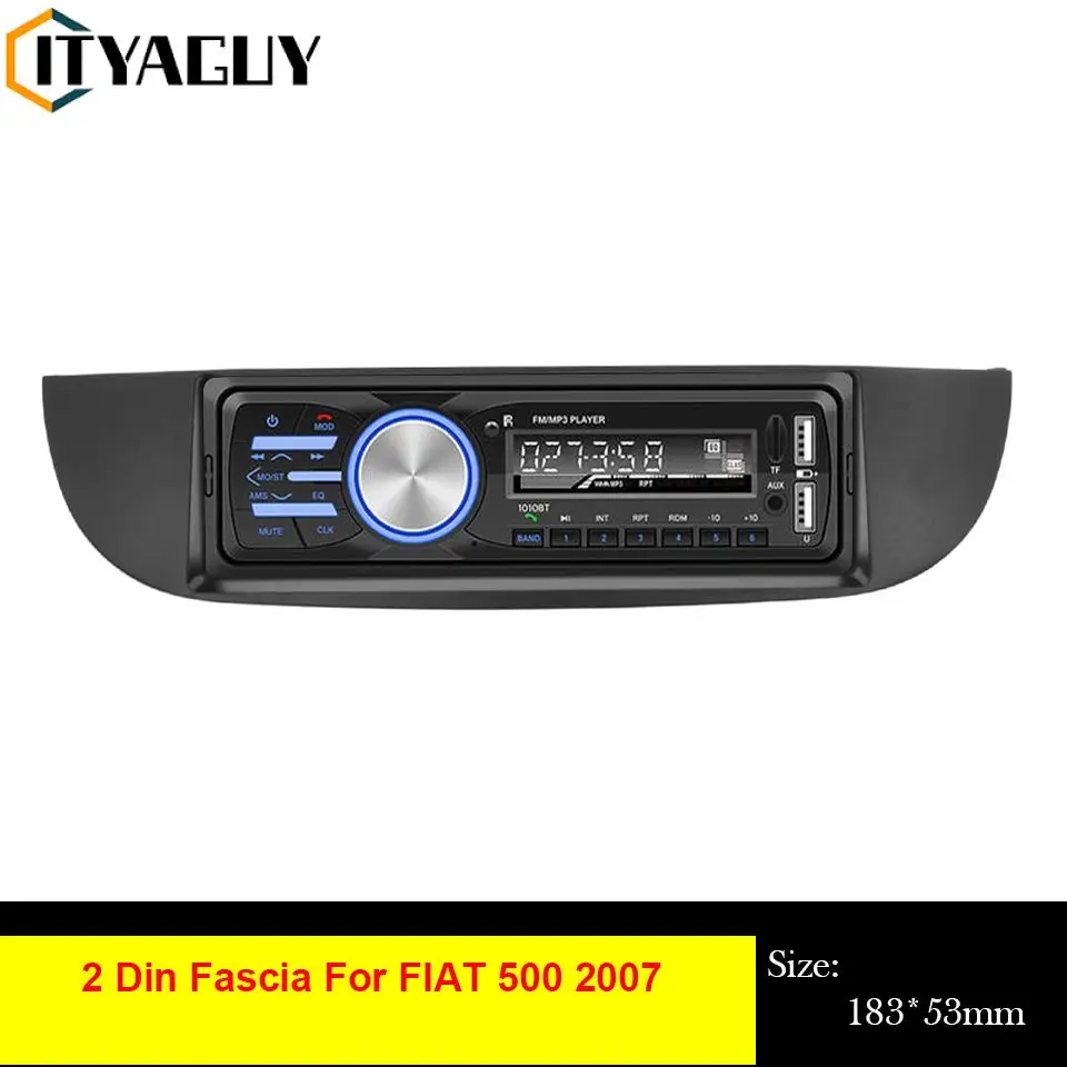 1Dinオーディオラジオフレーム筋膜フィアット500 2007ステレオ