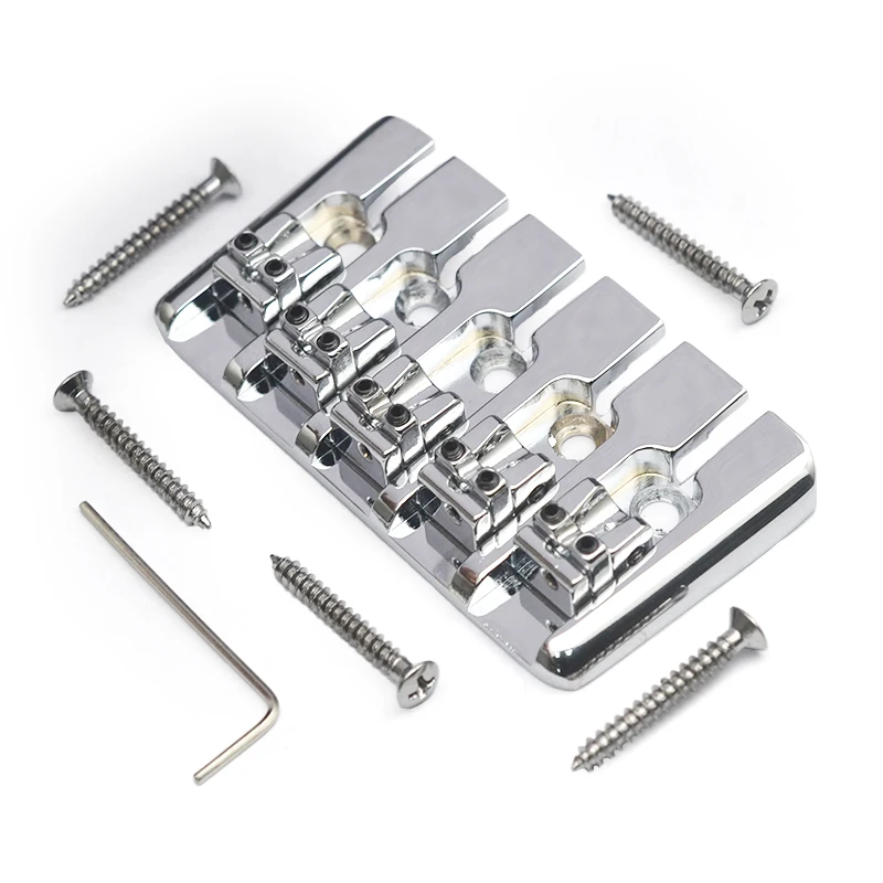 빈티지 5 스트링 잠긴 안장 베이스 브릿지 95x49.5MM 하단 스트링 간격 16.5MM 베이스 고정 브릿지 블랙/골드/크롬