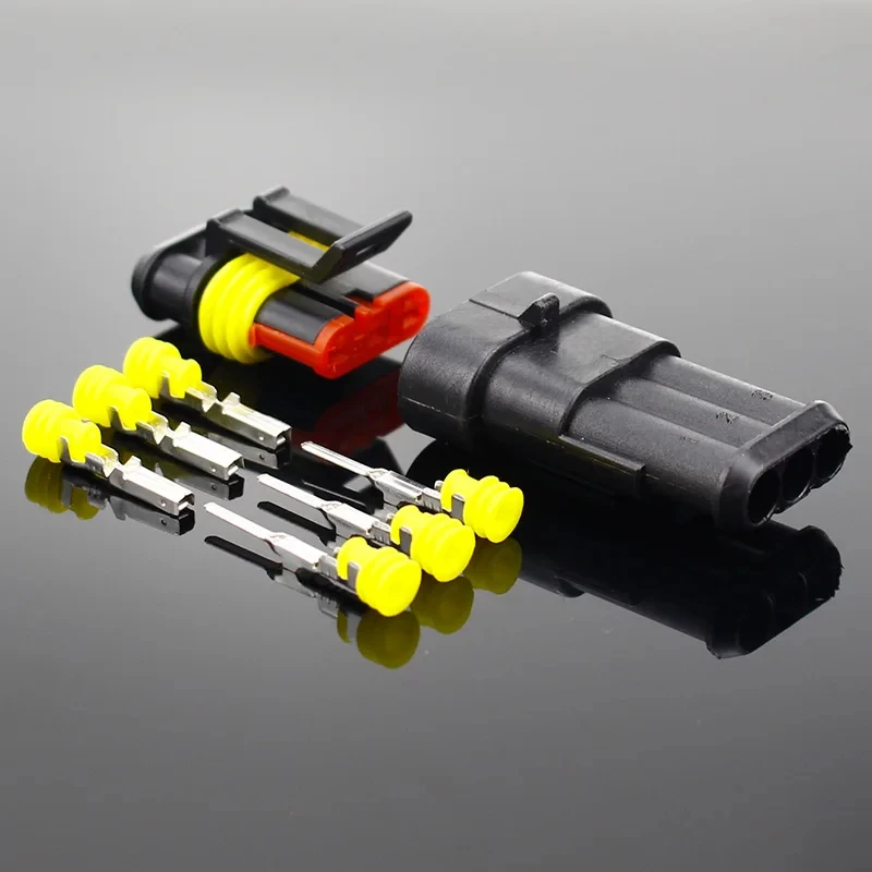 Kit 2-5set 2 pin 1/2/3/4/5/6 pin Way AMP Super Seal connettore per cavo elettrico impermeabile spina per connettore impermeabile per auto