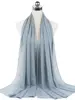 Nouveau foulard en mousseline uni pour femme, prêt-à-porter, hijab instantané, châle musulman, hijabs islamiques, écharpe arabe, foulards pour la tête