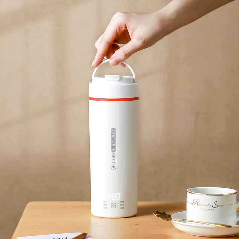 450ml Travel Electric Kettle Multifunctional Heating Cup Stew Cup Health Preserving Pot Thermo Pot Portable Smart Teapot 220V 3