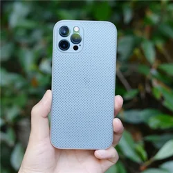 Ultrathin Heat Dissipation Breathable Cooling Cover with Hollow Design - iPhone 12 Mini (Transparent white)