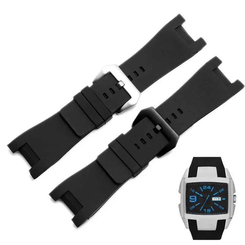 New Rubber watchband for Diesel DZ1216 DZ1273 DZ4246 DZ4287 High Quality Watch Strap 32*17mm silicone bracelet