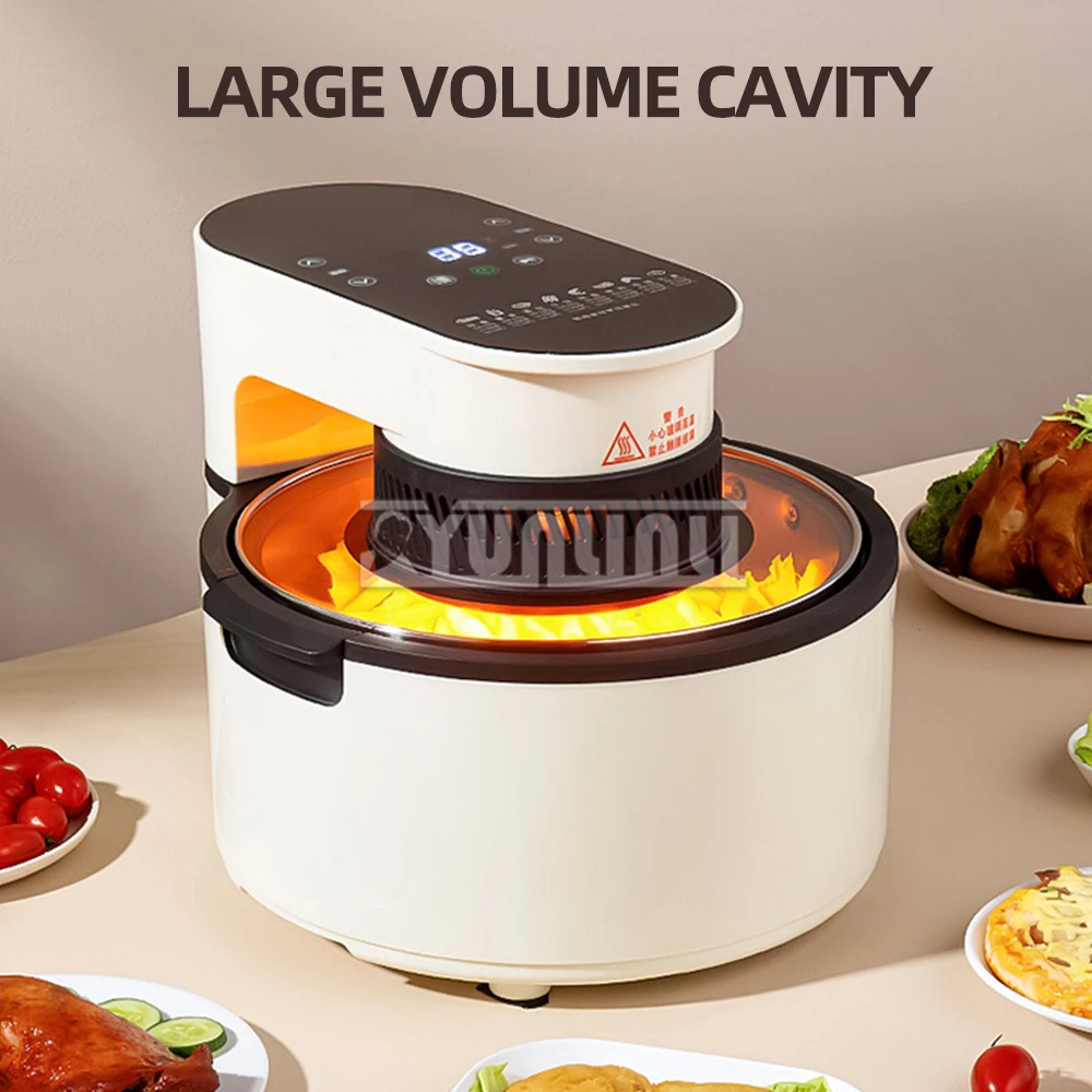 Visible Air fryers Household Touch Screen Air Fryer Multi-function Intelligent oil-free electric fryer 4