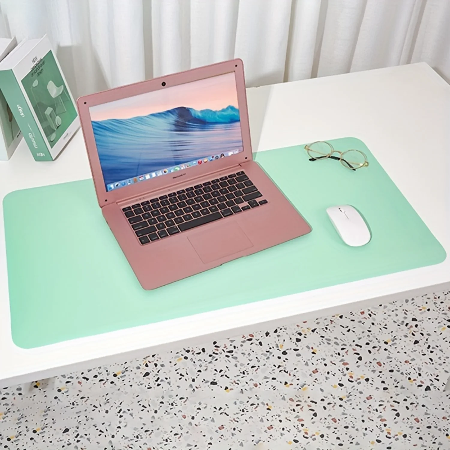 Large PU Leather Office Desk Mat Double-Sided