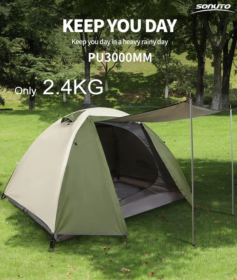 

Sonuto Outdoor Camping Double Rainproof And Windproof Thickened Ultra-Portable Mountaineering Super Intimate Fishing Hiking