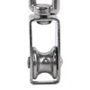 1pcs Stainless Steel Pulley M15/M25 Single Wheel Swivel Lifting Rope Pulley Set Bearing Lifting Wheel Tools Manual Rope Lift 6