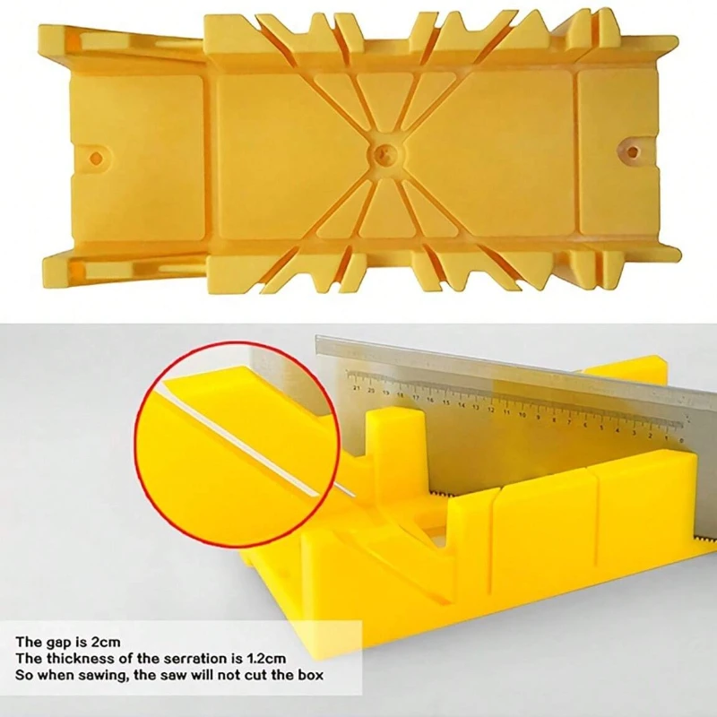 22.5/45/90 Degree 1pc Wood Cutting Clamping Miter Saw Box Woodworking Angle Cutting For Carpente wood cutting miter box