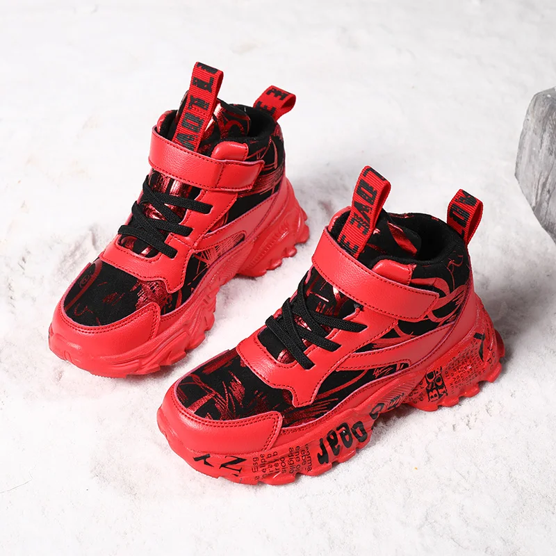

Winter New Kids Pu Leather Shoes Boys Sport Sneakers Children Shoes Fashion Casual Sneakers Light Waterproof Breathable Shoes