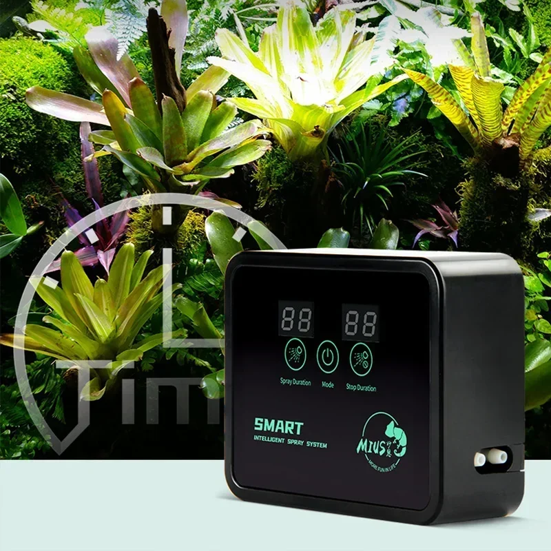 Reptile Intelligent Spray System Fogger Terrarium Humidifier Electronic Timer Automatic Mist Rain Forest Kit Control Sprinkler 6