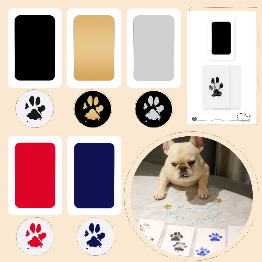 Pet Print Kit Handprint and Footprint Pad with Impression Cards For Babies and Pets