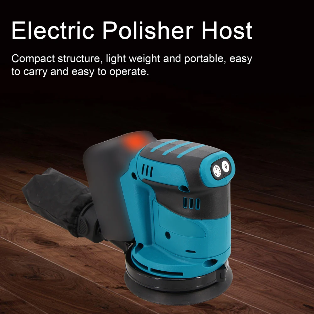 Electric Orbital Sander 125mm Brush Motor Wood Grinder Polisher Waxing Grinding Sanding Polishing Machine for 18V Makita Battery 3