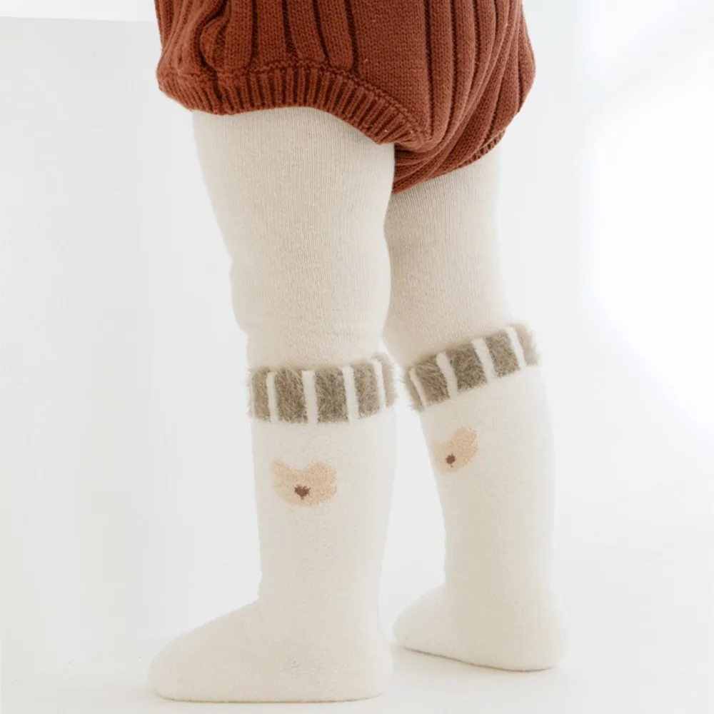 5Pairs Girls' Socks - Pink Mid-Calf Socks Suitable for Spring, Autumn, and Winter For 0-5Years