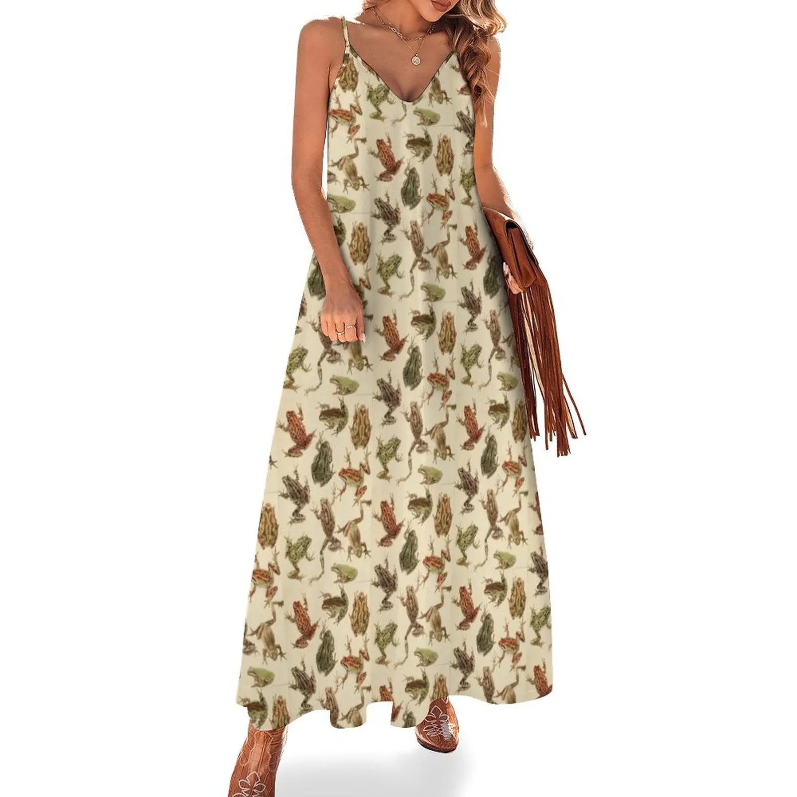 

Naturalist Frogs Sleeveless Dress Women's summer dresses summer dresses women 2024 dress women summer
